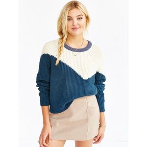 UO Cooperative Ina Colorblock Sweater XS NWT